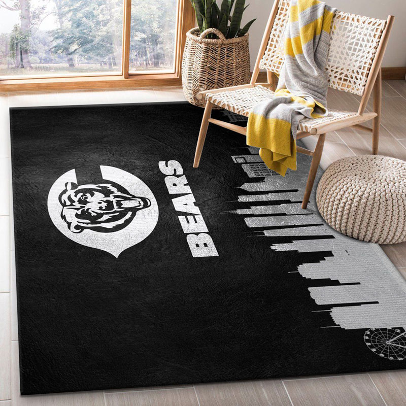 Chicago Bears Area Rug NFL Area Rug Dining Room Rug Indoor Indoor Rug Rectangle Carpet