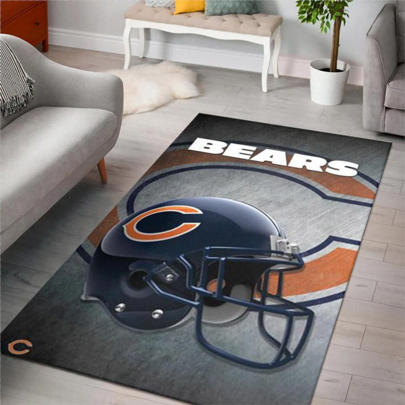 Chicago Bears Area Rug NFL Area Rug Dining Room Rug Indoor Indoor Rug Rectangle Carpet