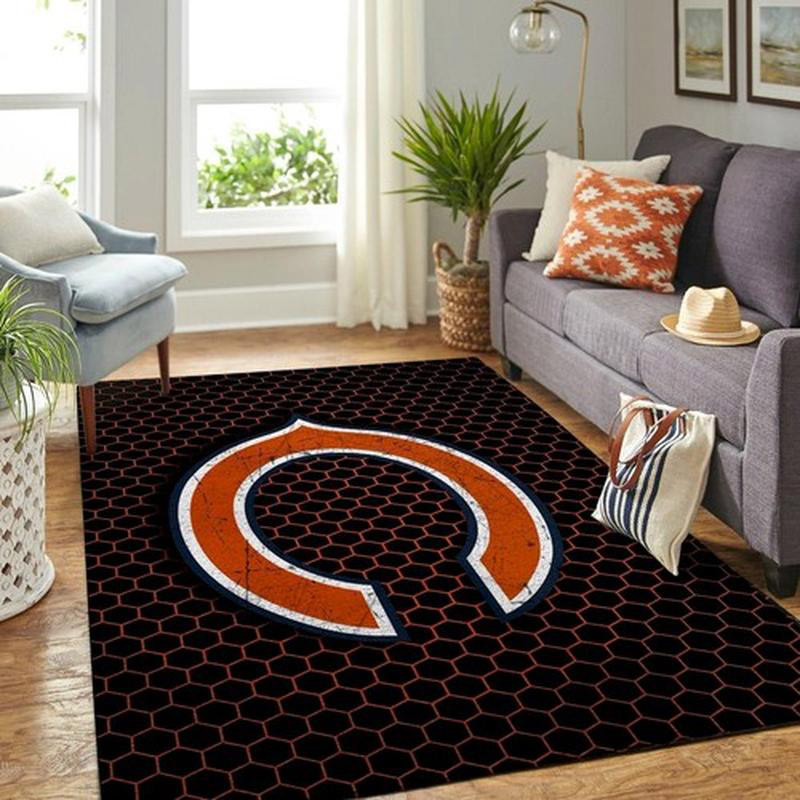 Chicago Bears Area Rug NFL Area Rug Bathroom Rugs Indoor Rugs Rectangle Carpet