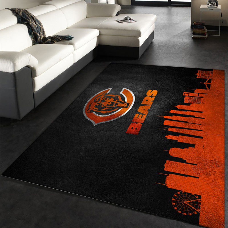 Chicago Bears Area Rug NFL Area Rug Dining Room Rugs Indoor Rug Rectangle Carpet