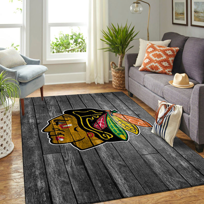 Chicago Blackhawks Rug NHL Area Rug Dining Room Rug Indoor Rugs Rectangle Carpet