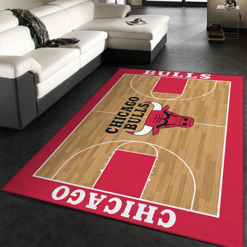 Chicago Bulls Rug NBA Area Rug Bathroom Rug Indoor Rug Rectangle Carpet