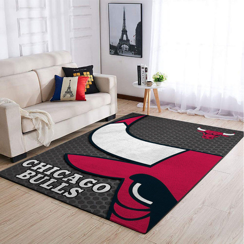 Chicago Bulls Area Rug NBA Area Rug Bedroom Area Rug Indoor Rug Rectangle Carpet
