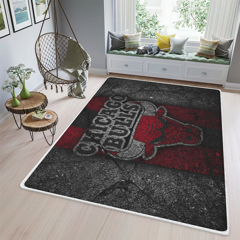 Chicago Bulls Area Rug NBA Area Rug Kitchen Rug Indoor Rugs Rectangle Carpet