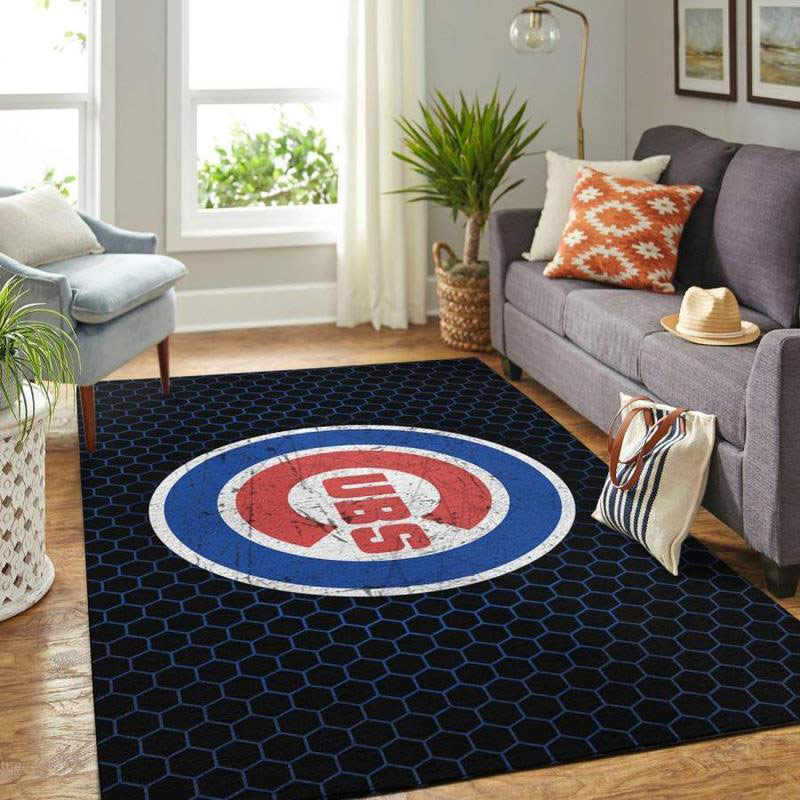 Chicago Cubs Rug MLB Area Rug Bathroom Rugs Indoor Rug Rectangle Carpet