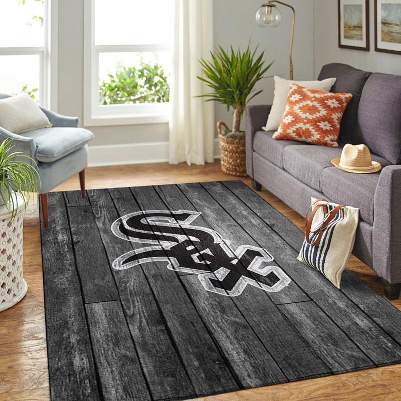 Chicago White Sox Rug MLB Area Rug Dining Room Rug Indoor Indoor Rug Rectangle Carpet
