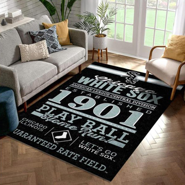 Chicago White Sox Rug MLB Area Rug Bedroom Area Rug Indoor Rugs Rectangle Carpet