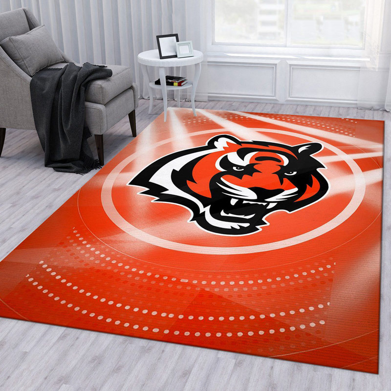 Cincinnati Bengals Rug NFL Area Rug Bathroom Rug Indoor Rug Rectangle Carpet
