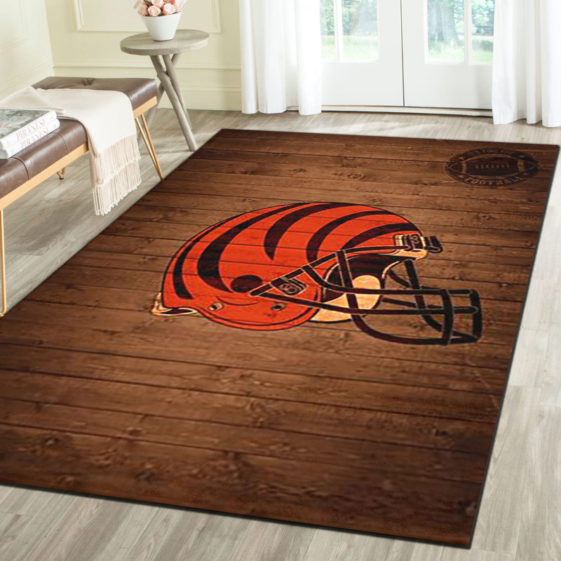 Cincinnati Bengals Area Rug NFL Area Rug Bedroom Rug Indoor Indoor Rug Rectangle Carpet