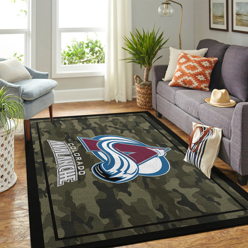 Colorado Avalanche Area Rug NHL Area Rug Bedroom Rug Indoor Rugs Rectangle Carpet
