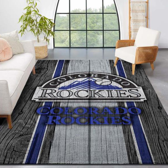 Colorado Rockies Rug MLB Area Rug Bedroom Area Rug Indoor Indoor Rugs Rectangle Carpet