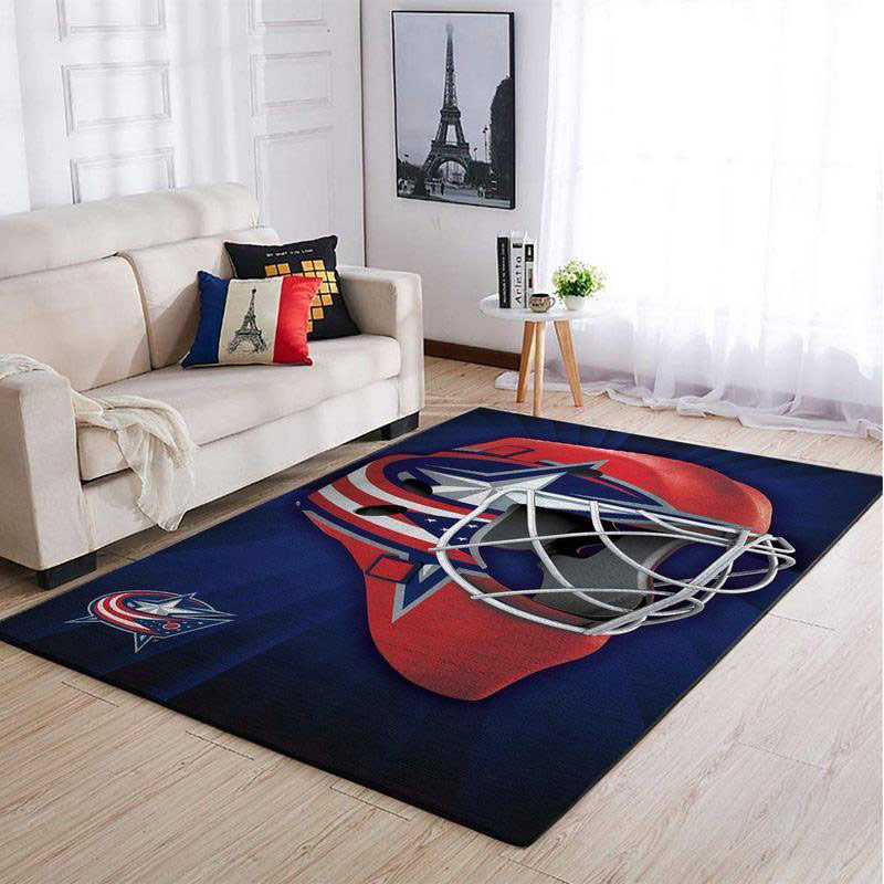 Columbus Blue Jackets Area Rug NHL Area Rug Bedroom Area Rug Indoor Rugs Rectangle Carpet