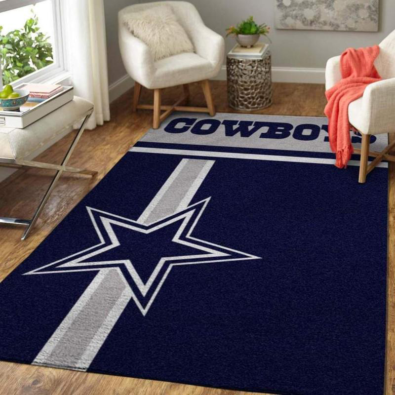 Dallas Cowboys Area Rug NFL Area Rug Bedroom Rug Indoor Rug Rectangle Carpet