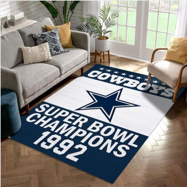 Dallas Cowboys Area Rug NFL Area Rug Dining Room Rugs Indoor Rugs Rectangle Carpet