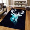 deer 2 pattern print area rug living room rug
