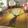 Deer Flower 2 Area Rug Living Room Carpet 4 deer flower 2 area rug living room carpet