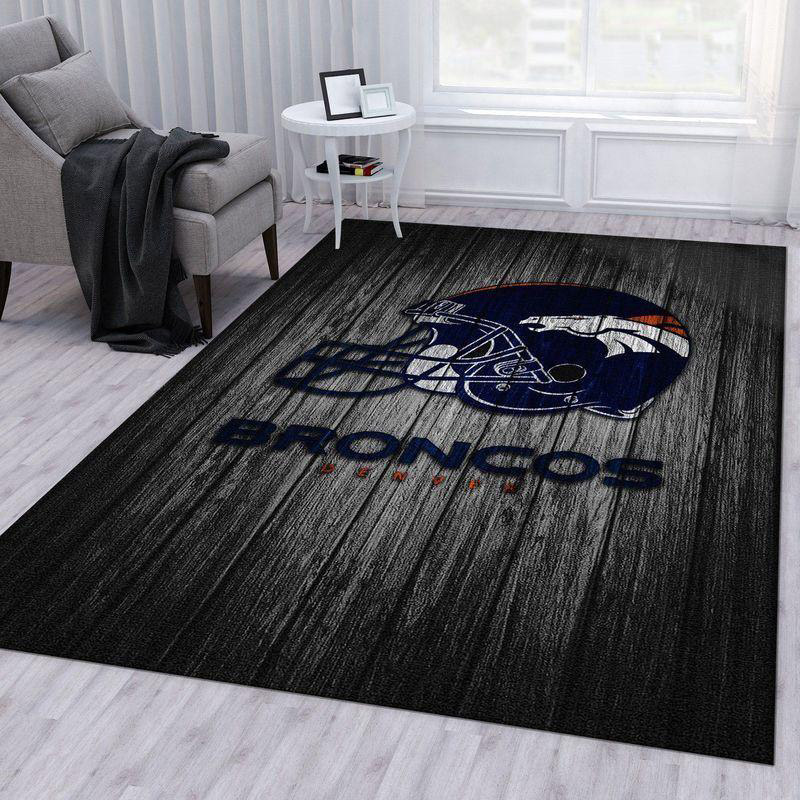 Denver Broncos Area Rug NFL Area Rug Living Room Rug Indoor Rugs Rectangle Carpet