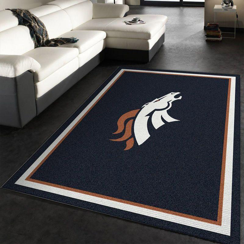 Denver Broncos Rug NFL Area Rug Living Room Area Rug Indoor Rugs Rectangle Carpet