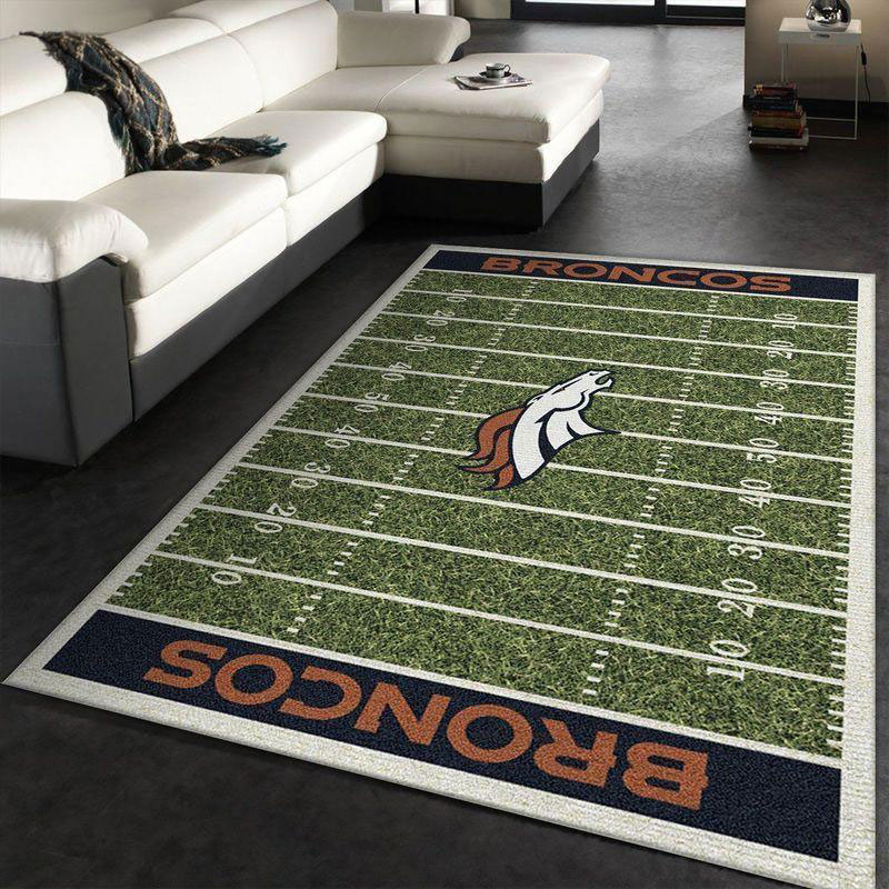 Denver Broncos Area Rug NFL Area Rug Bathroom Rugs Indoor Rugs Rectangle Carpet