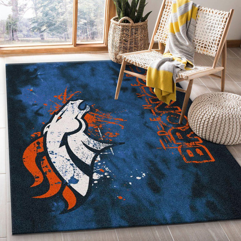 Denver Broncos Area Rug NFL Area Rug Bedroom Area Rug Indoor Indoor Rugs Rectangle Carpet