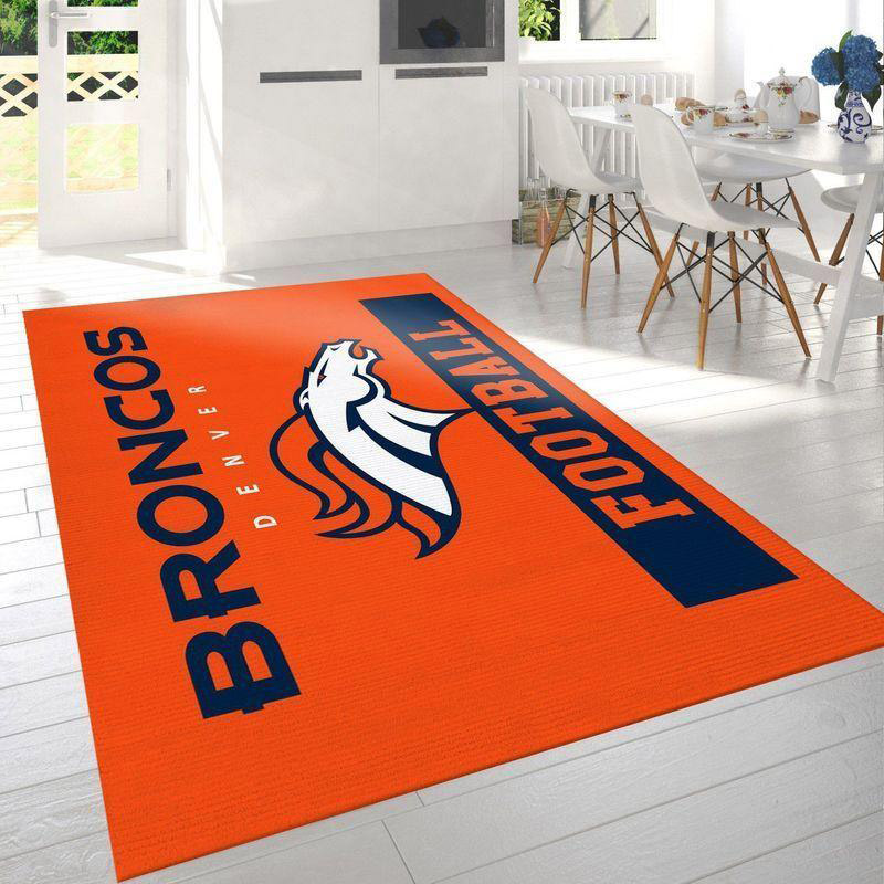 Denver Broncos Rug NFL Area Rug Bedroom Rug Indoor Rugs Rectangle Carpet
