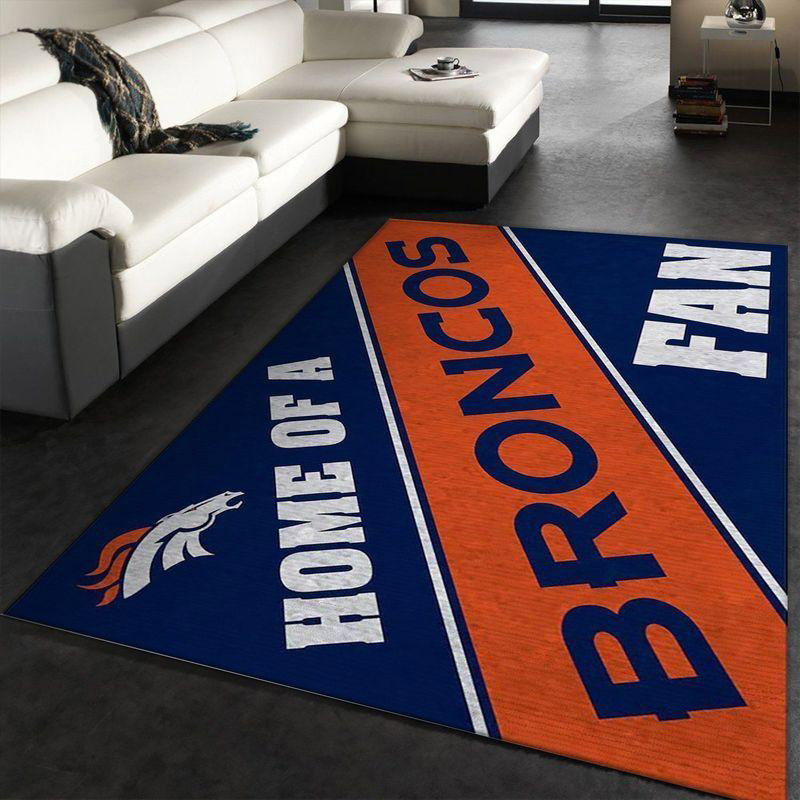 Denver Broncos Rug NFL Area Rug Dining Room Rug Indoor Rugs Rectangle Carpet