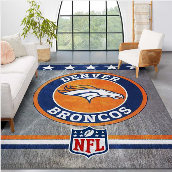 Denver Broncos Rug NFL Area Rug Bedroom Area Rug Indoor Indoor Rugs Rectangle Carpet