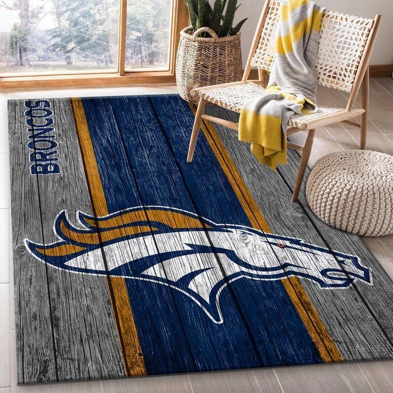 Denver Broncos Rug NFL Area Rug Kitchen Rug Indoor Rugs Rectangle Carpet