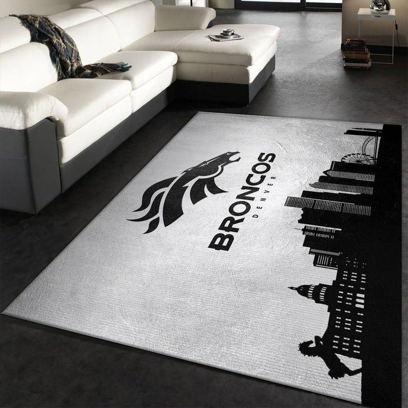 Denver Broncos Rug NFL Area Rug Living Room Rug Indoor Indoor Rug Rectangle Carpet