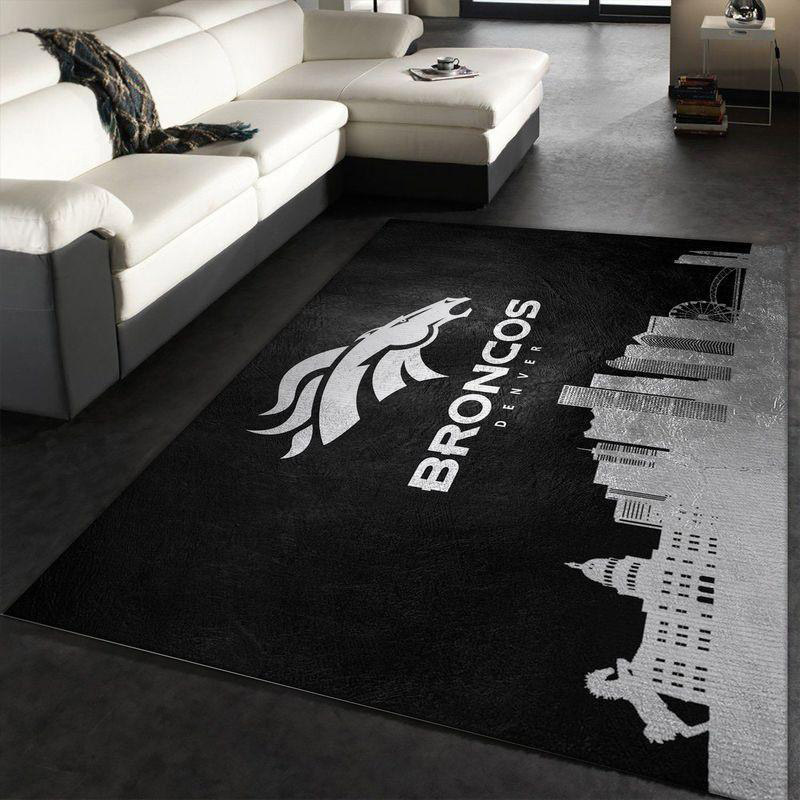 Denver Broncos Rug NFL Area Rug Dining Room Rug Indoor Rug Rectangle Carpet