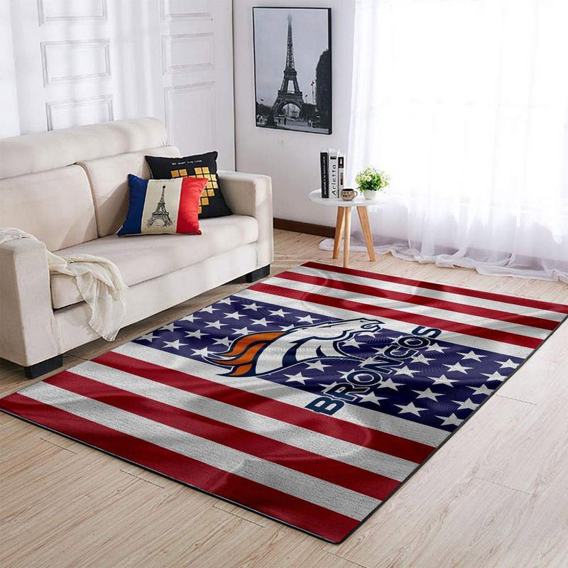 Denver Broncos Rug NFL Area Rug Bathroom Rugs Indoor Rug Rectangle Carpet
