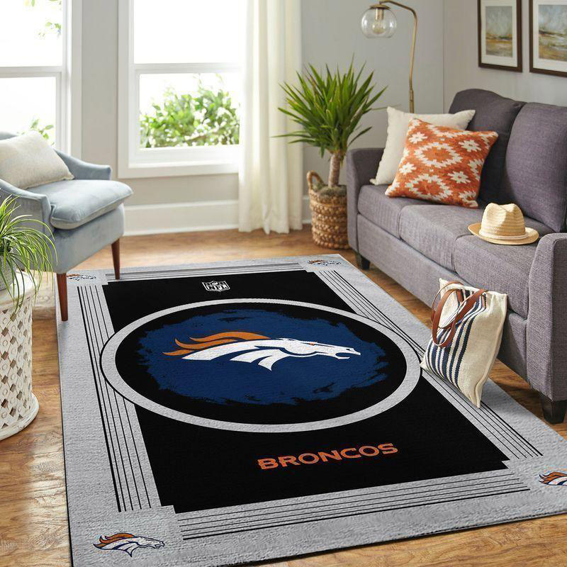 Denver Broncos Rug NFL Area Rug Bedroom Rug Indoor Rugs Rectangle Carpet