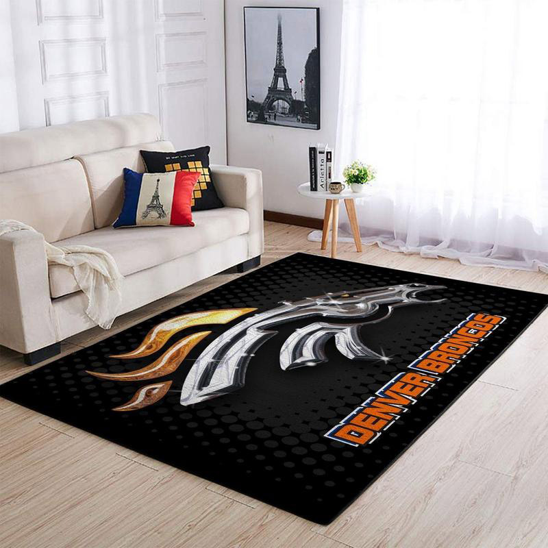 Denver Broncos Rug NFL Area Rug Living Room Area Rug Indoor Rugs Rectangle Carpet