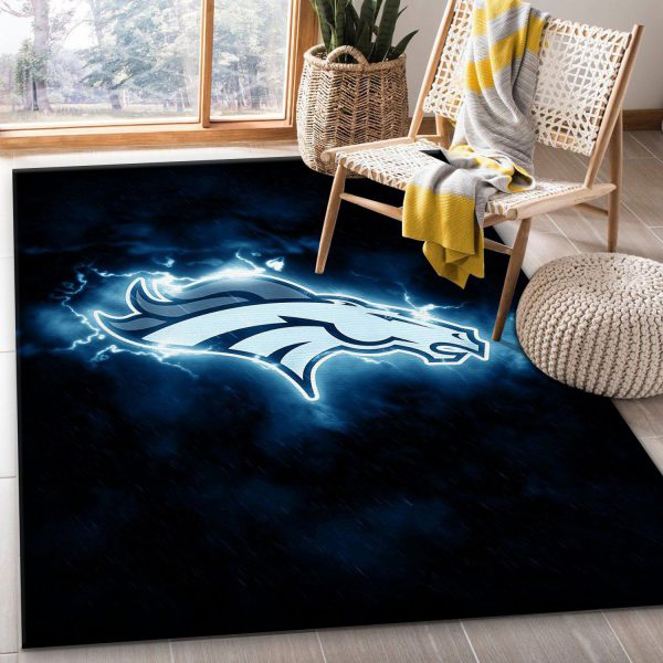 Denver Broncos Area Rug NFL Area Rug Bedroom Area Rug Indoor Indoor Rug Rectangle Carpet