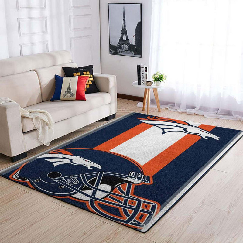 Denver Broncos Rug NFL Area Rug Dining Room Rug Indoor Indoor Rug Rectangle Carpet