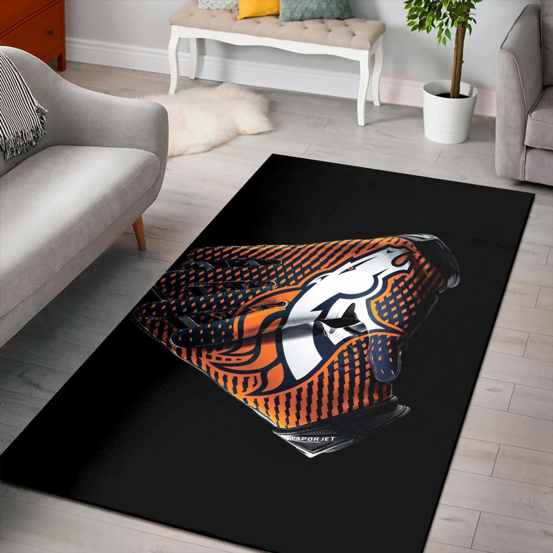 Denver Broncos Area Rug NFL Area Rug Bathroom Rug Indoor Rugs Rectangle Carpet