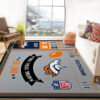 Denver Broncos Area Rug NFL Area Rug Bedroom Rug Indoor Rugs Rectangle Carpet 3 denver broncos rug living room rug floor rug regtangle carpet home decor ver 619
