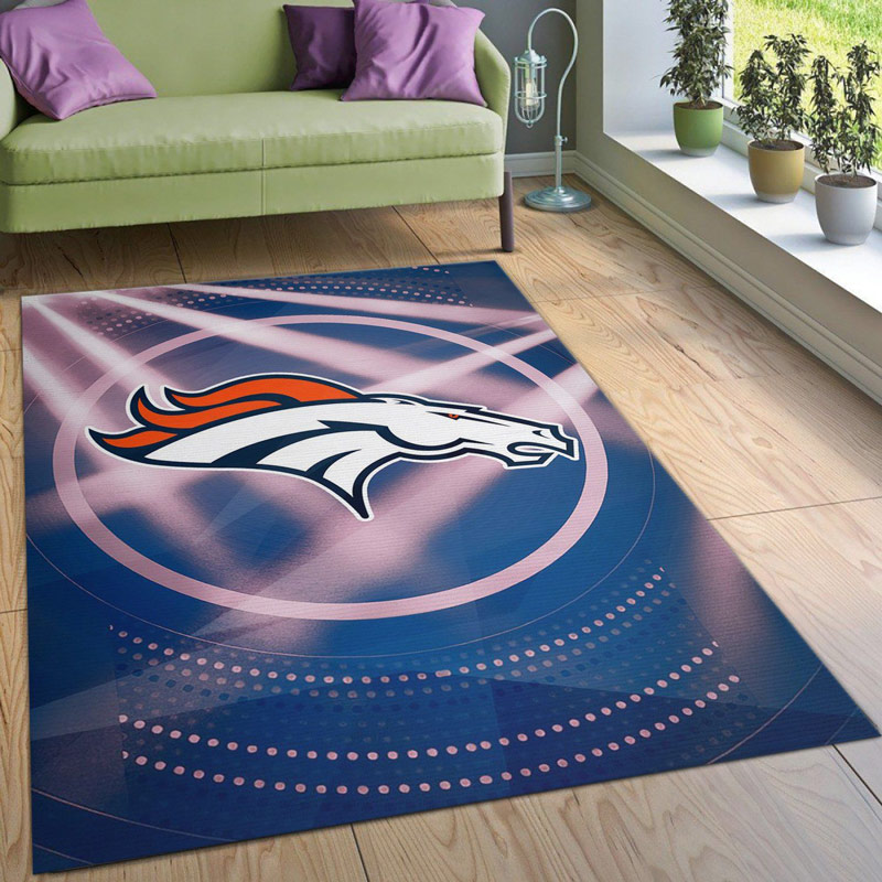 Denver Broncos Rug NFL Area Rug Dining Room Rug Indoor Rugs Rectangle Carpet
