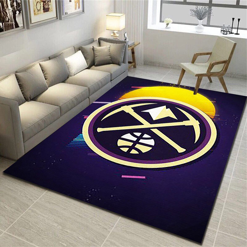 Denver Nuggets Area Rug NBA Area Rug Living Room Area Rug Indoor Rug Rectangle Carpet