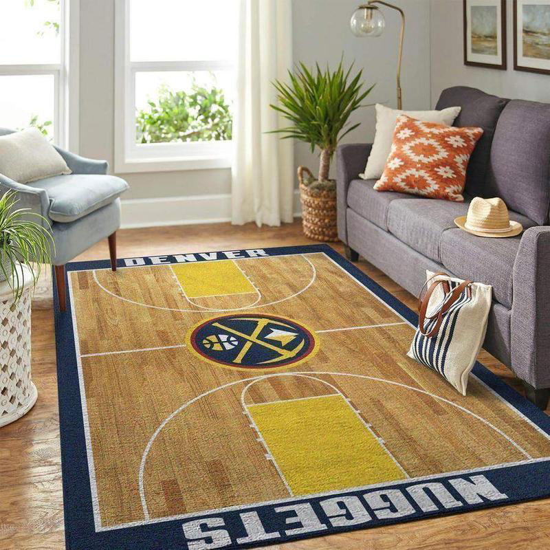 Denver Nuggets Rug NBA Area Rug Bathroom Rug Indoor Indoor Rug Rectangle Carpet