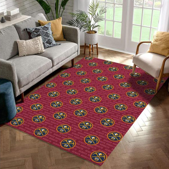 Denver Nuggets Area Rug NBA Area Rug Bathroom Rugs Indoor Rugs Rectangle Carpet