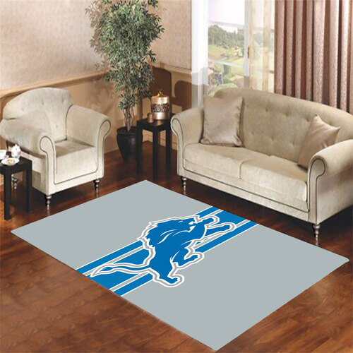 Detroit Lions Rug NFL Area Rug Dining Room Rugs Indoor Rug Rectangle Carpet