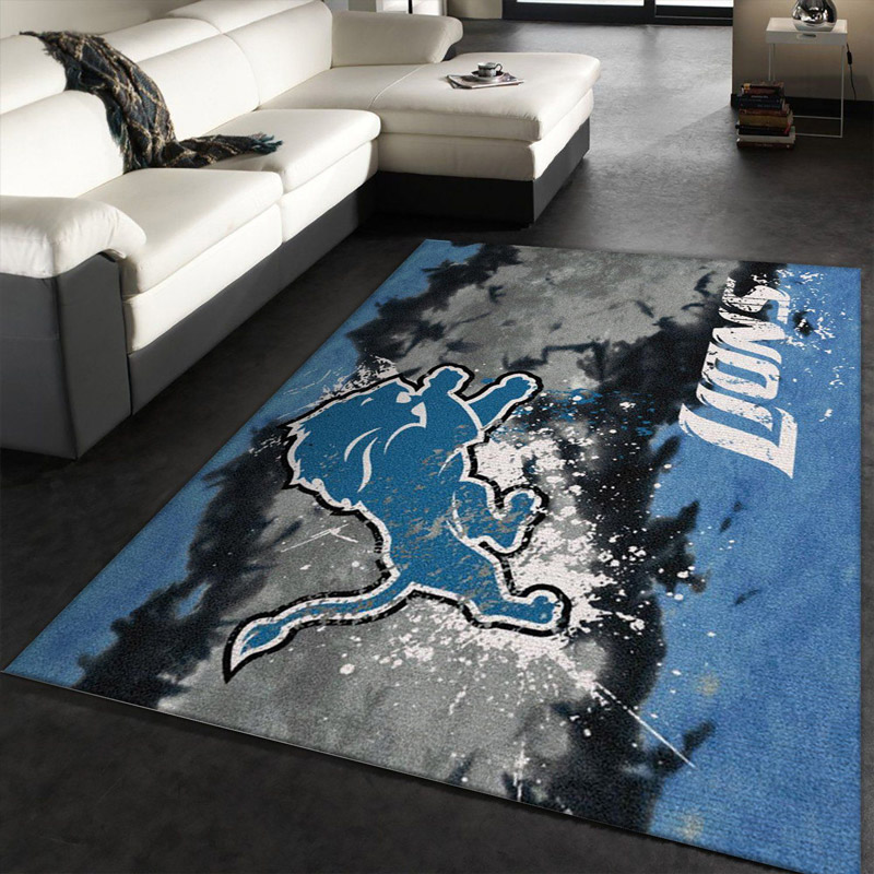 Detroit Lions Rug NFL Area Rug Bedroom Area Rug Indoor Indoor Rug Rectangle Carpet