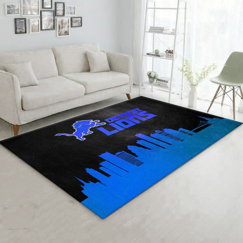 Detroit Lions Rug NFL Area Rug Bathroom Rugs Indoor Rugs Rectangle Carpet