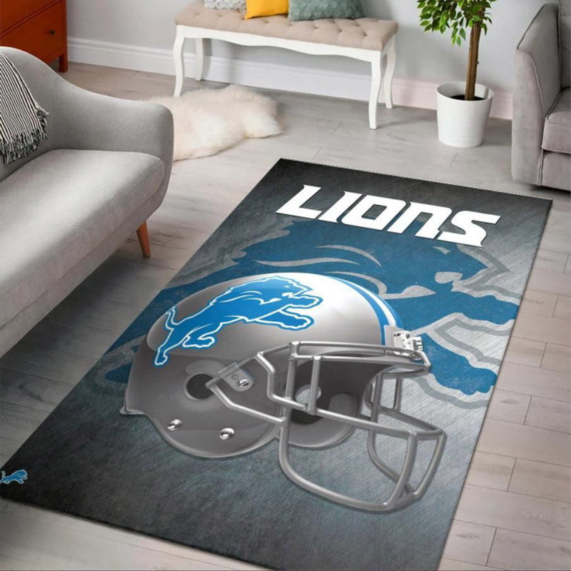Detroit Lions Rug NFL Area Rug Living Room Rug Indoor Rug Rectangle Carpet