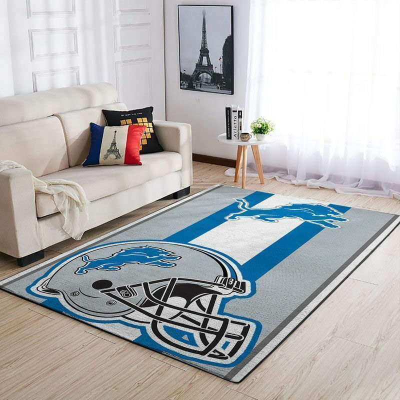 Detroit Lions Area Rug NFL Area Rug Bedroom Area Rug Indoor Indoor Rugs Rectangle Carpet