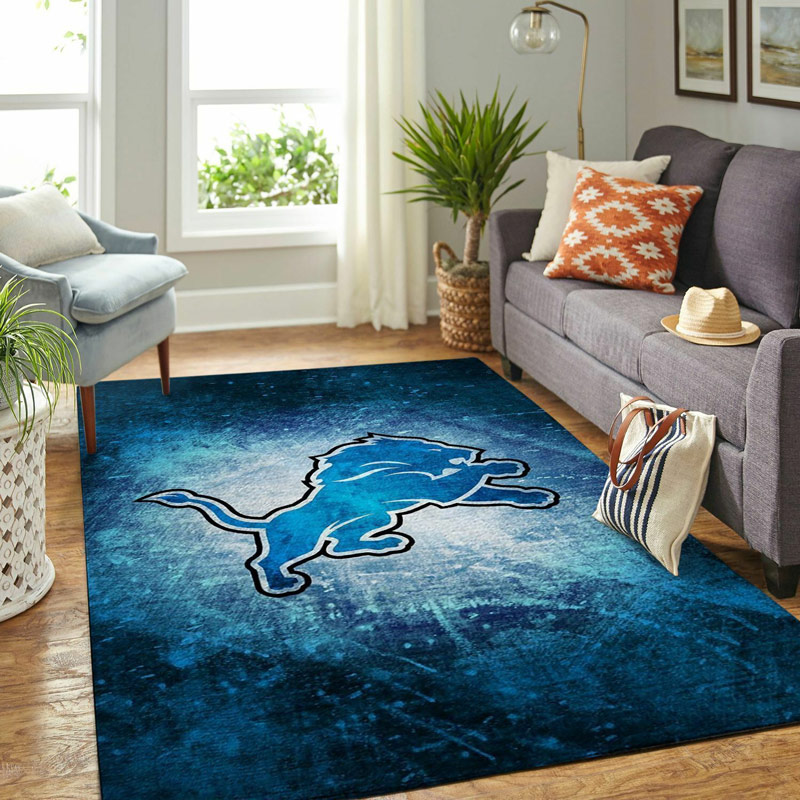 Detroit Lions Area Rug NFL Area Rug Kitchen Rug Indoor Indoor Rugs Rectangle Carpet