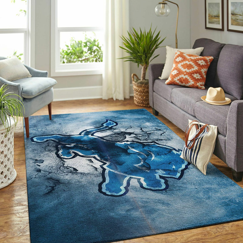Detroit Lions Rug NFL Area Rug Bedroom Area Rug Indoor Indoor Rugs Rectangle Carpet