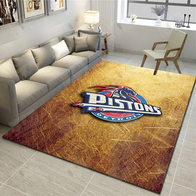 Detroit Pistons Rug NBA Area Rug Bathroom Rugs Indoor Indoor Rugs Rectangle Carpet