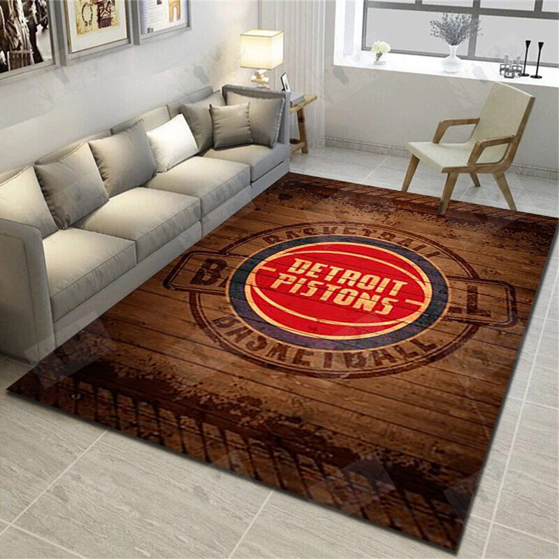 Detroit Pistons Area Rug NBA Area Rug Bedroom Area Rug Indoor Rugs Rectangle Carpet